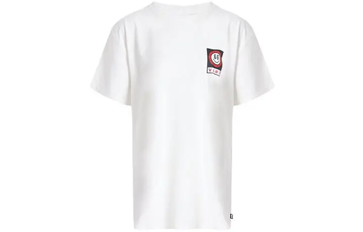 Vans T Shirts Women's White Crew Neck Moderate Straight Fit
