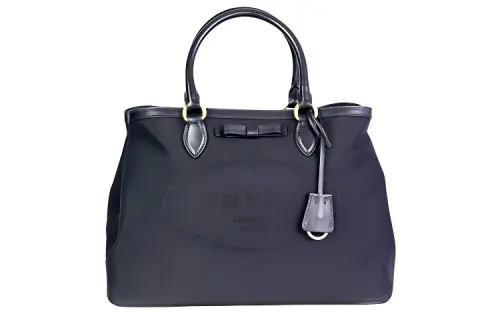 PRADA Fabric Canvas Bag, Handbag Men's Black