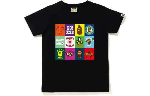 A BATHING APE Head Series T Shirts Women's Crew Neck Moderate Straight Fit