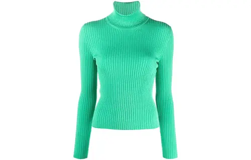 GUCCI Ribbed Turtleneck Sweater Green