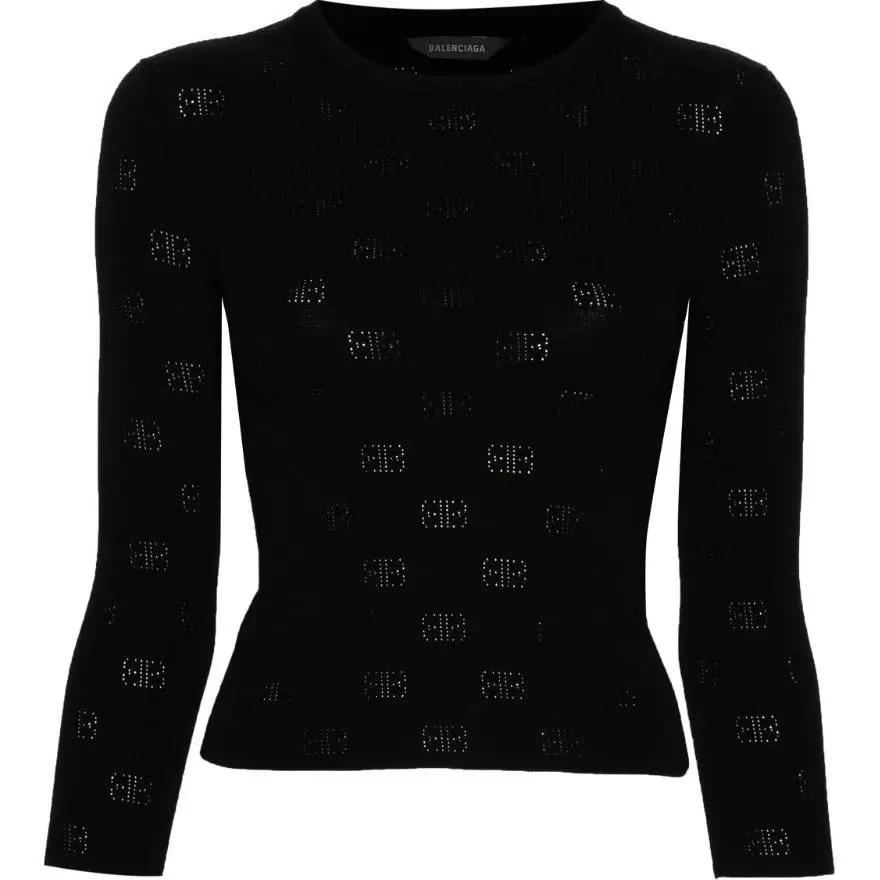 Balenciaga Long Sleeve Knit Sweater