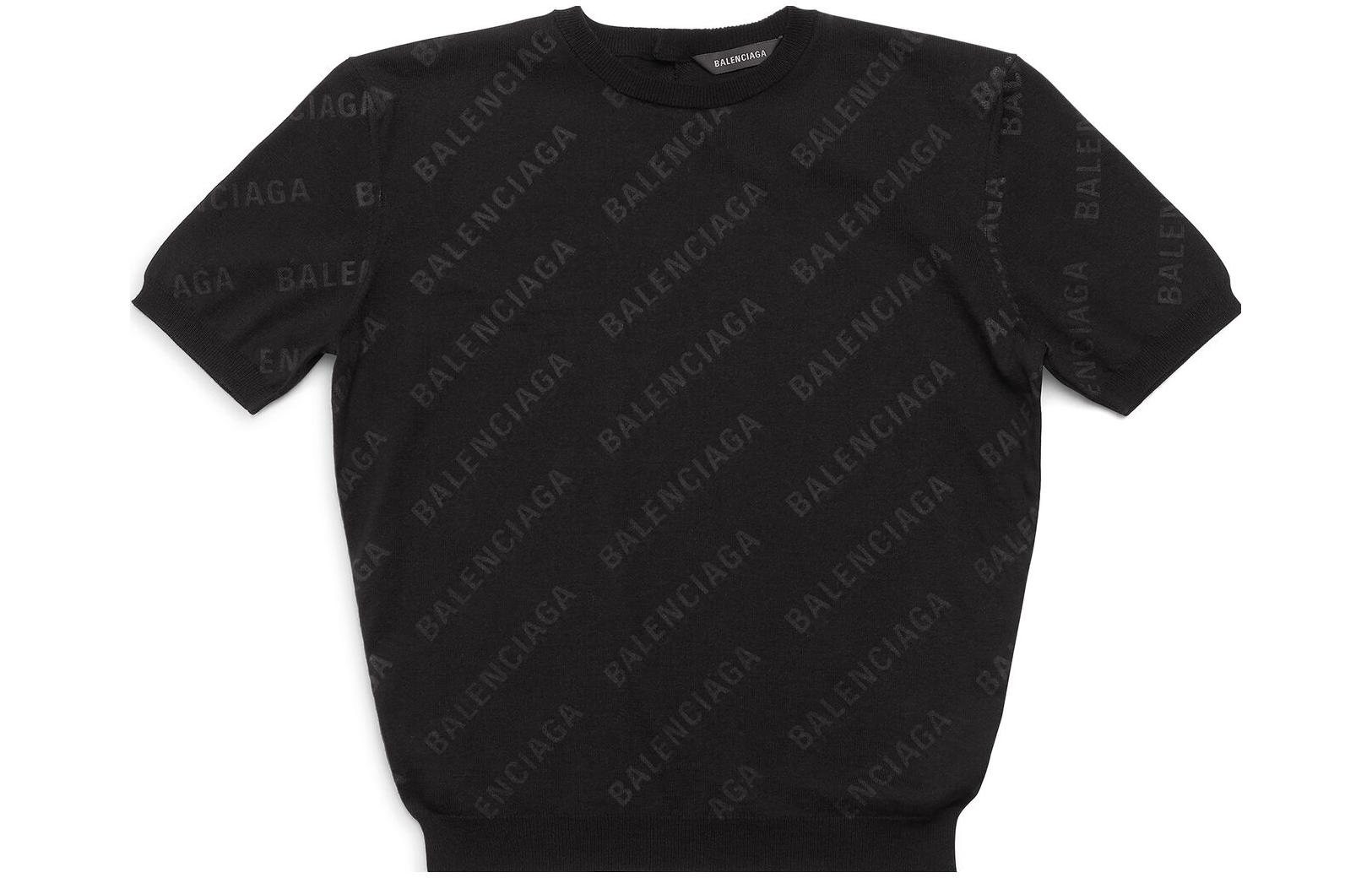 Balenciaga Sweaters Women's Black Crew Neck Moderate Other