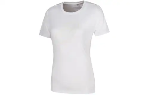 ASICS T Shirts Women's White Crew Neck Moderate Straight Fit