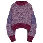 LOEWE Balloon Sleeved Crewneck Cropped Jumper