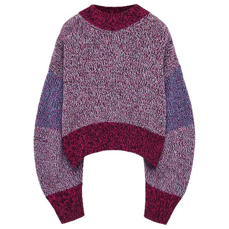 LOEWE Balloon Sleeved Crewneck Cropped Jumper