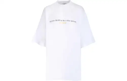Vetements T Shirts Women's White Crew Neck Moderate Straight Fit