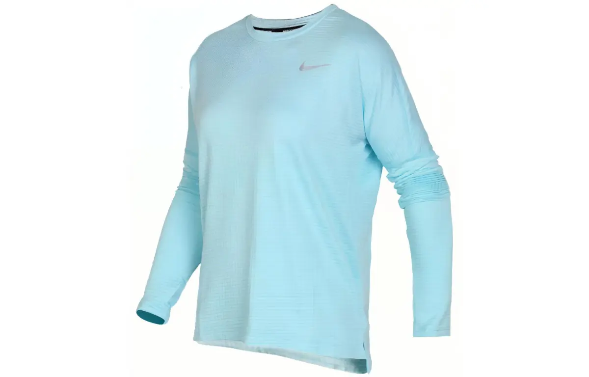 Nike T-Shirts Women's Blue Crew Neck Moderate Straight Fit