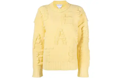 Bottega Veneta Alphabet Motif Ribbed-Knit Jumper