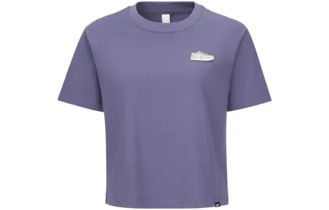 Reebok T-Shirts Women's Purple Crew Neck Moderate Straight Fit