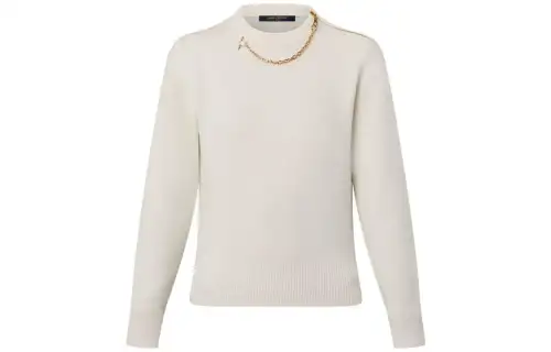 LOUIS VUITTON Chain Detail Cashmere Sweater