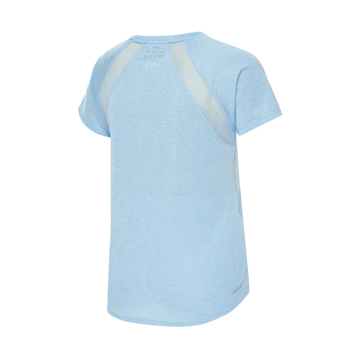 New Balance T-Shirts Women's Blue Crew Neck Moderate Straight Fit