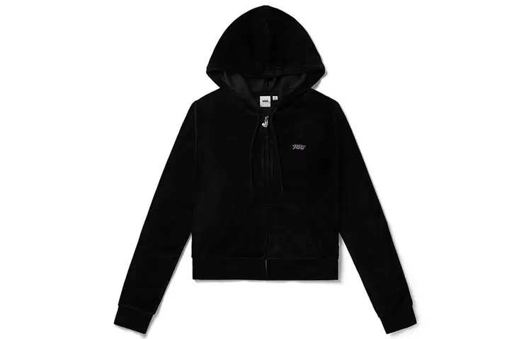 Vans Together Forever Sweatshirts Women's Black Hooded Moderate Cardigan
