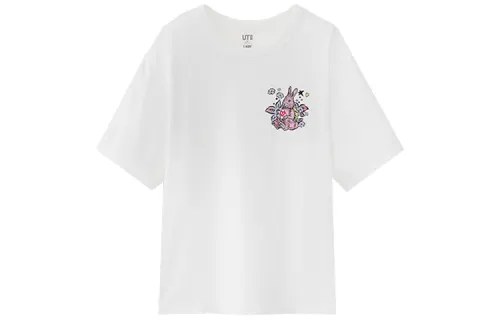 UNIQLO Drop Shoulder Sleeve T Shirt Women's White