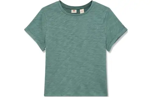 Levis T Shirts Women's Green Crew Neck Moderate Other