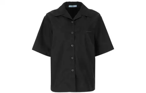 PRADA Shirts Women's Black Lapel Moderate Other