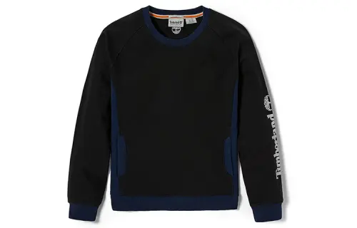 Timberland Sweatshirts Women's Black Crew Neck Moderate Regular