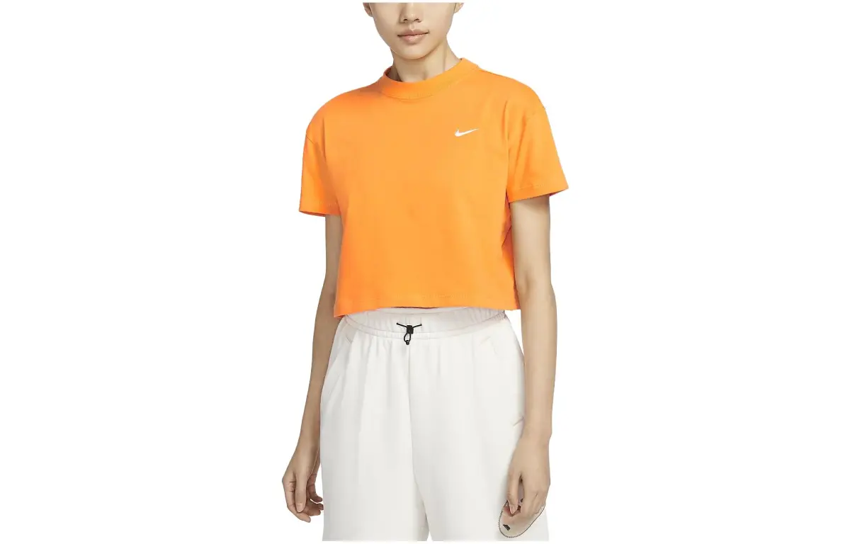 Nike Drop Shoulder Sleeve T Shirt Women's Bright Orange