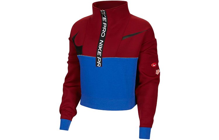 Женское худи Nike Dri-Fit Pro (красно-синее)