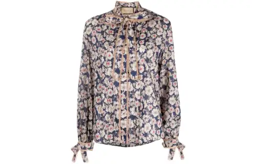 【Previous Season】floral-print long-sleeve shirt
