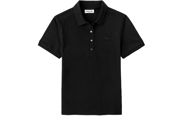 Женская футболка LACOSTE (черная)