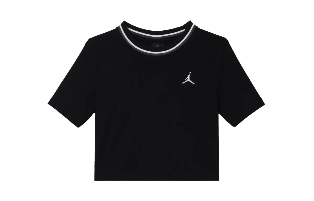 Jordan T-Shirts Women's Black Crew Neck Moderate
