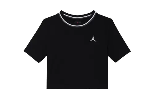 Jordan T Shirts Women's Black Crew Neck Moderate
