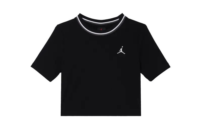 Jordan T Shirts Women's Black Crew Neck Moderate