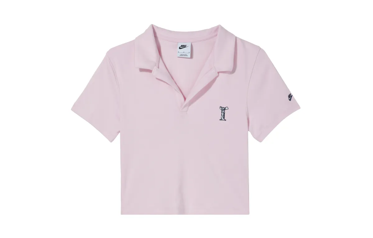 Nike Sportswear Women's Short-Sleeve Polo Top Pink