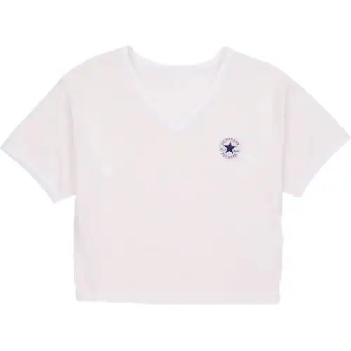Converse T Shirts Women's White V Neck Moderate Other