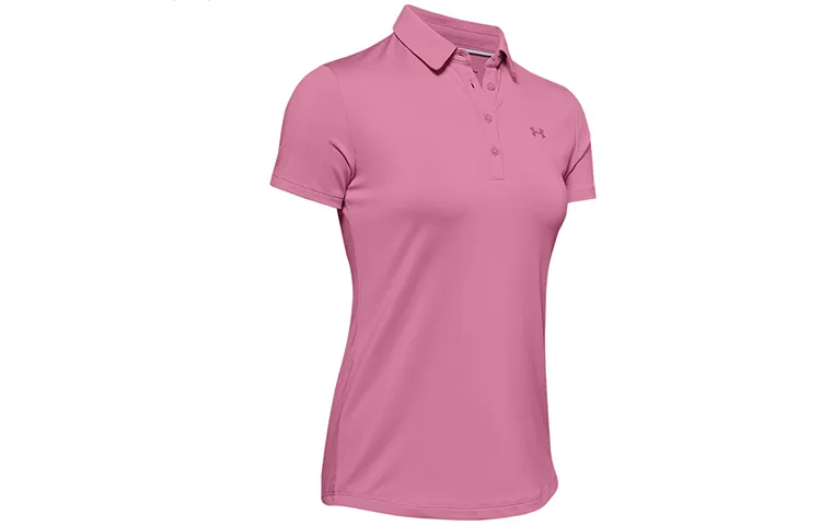 Under Armour Zinger Polo Shirts Women's Lipstick Powder Polo Collar Moderate Nipped-in Waist