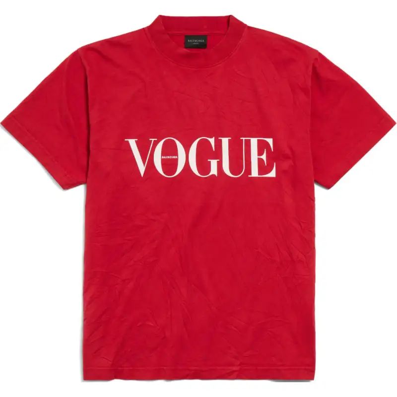 Balenciaga T Shirts Women's Red Crew Neck Moderate Other