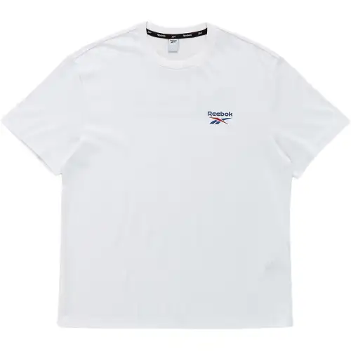 Reebok T Shirts Women's White Crew Neck Moderate Straight Fit