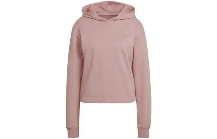 Adidas Originals Sweatshirts Women's Pink Hooded Moderate Regular