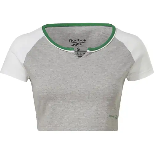 Reebok x Crop Raglan Sleeve T Shirt Women's Medium Gray Heather