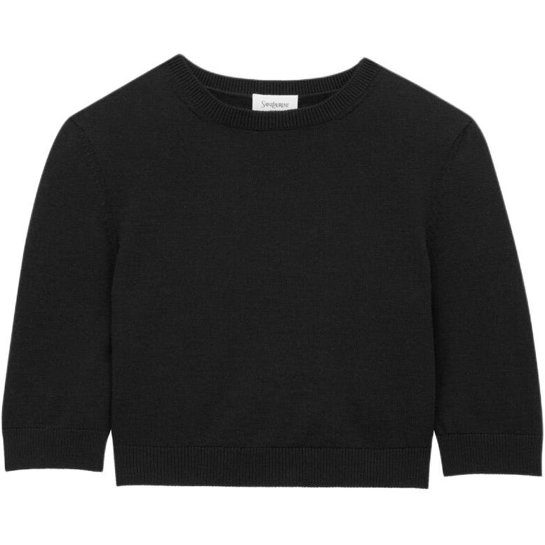 SAINT LAURENT Wool Cropped Top