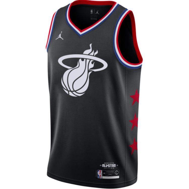 Jordan x NBA Miami Heat Team Basketball Jersey Unisex Black