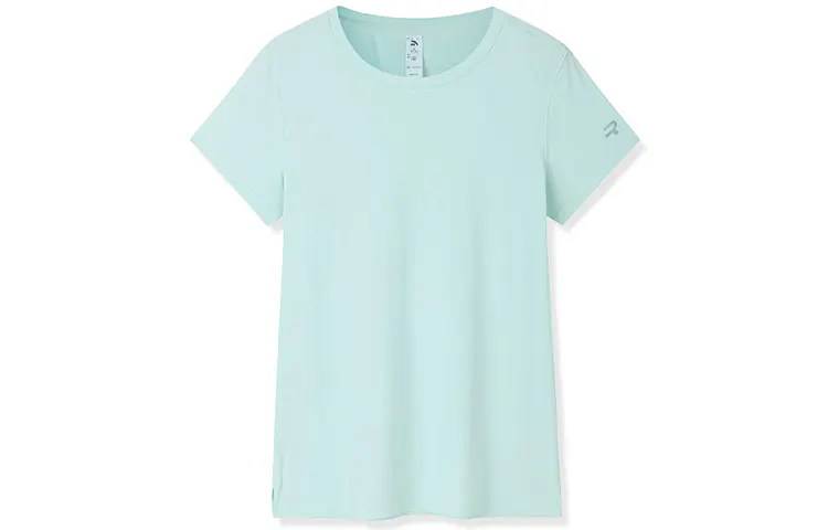 ANTA Running Collection Running T Shirts Women's Light Lilac Green Crew Neck Moderate Straight Fit