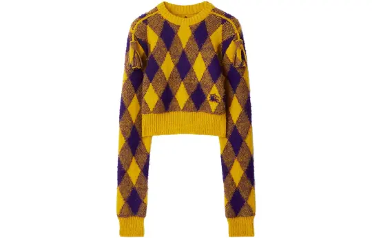 Burberry Argyle Wool Sweater 'Pear'
