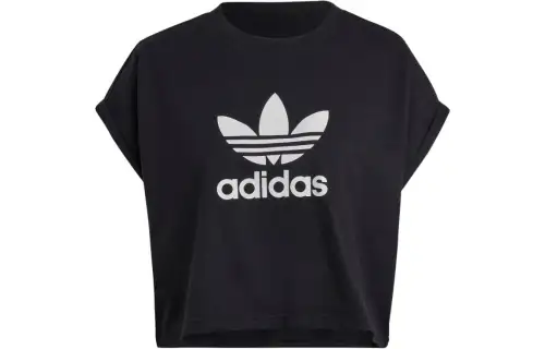 Adidas Originals ADICOLOR CLASSICS T Shirts Women's Black Crew Neck Moderate Straight Fit