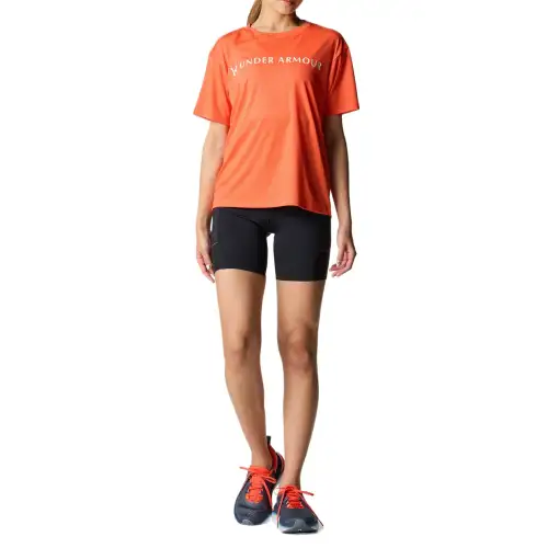 Under Armour Tech Drop Shoulder Sleeve T Shirt Women's Flame Red
