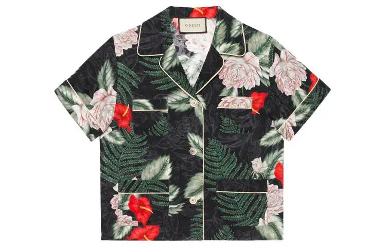 GUCCI Shirts Women's Multicolor Cuban Collar Thin Other