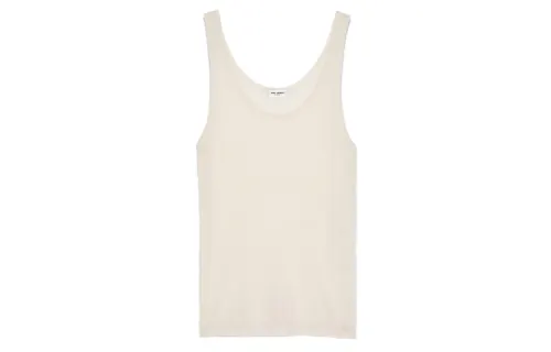 SAINT LAURENT Sleeveless Ribbed Tank Top