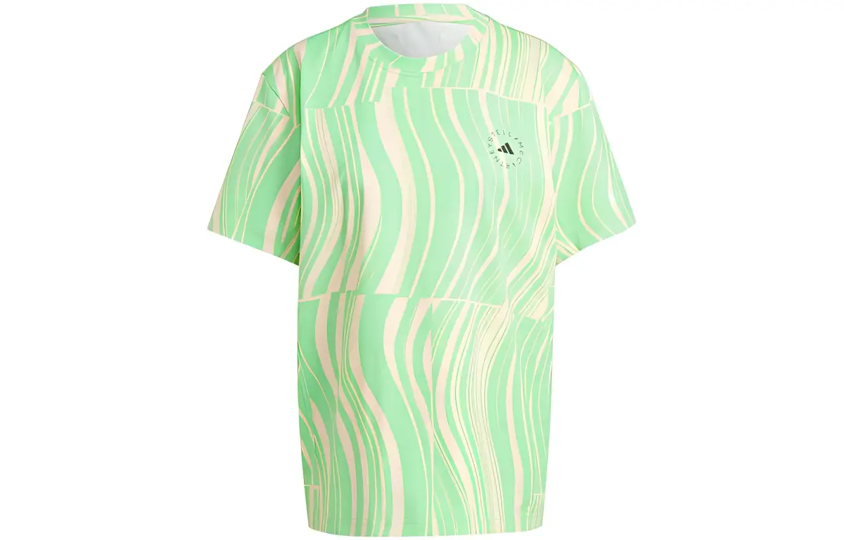 Adidas X Stella McCartney Adidas X Stella McCartney T-Shirts Women's Green Crew Neck Moderate Straight Fit