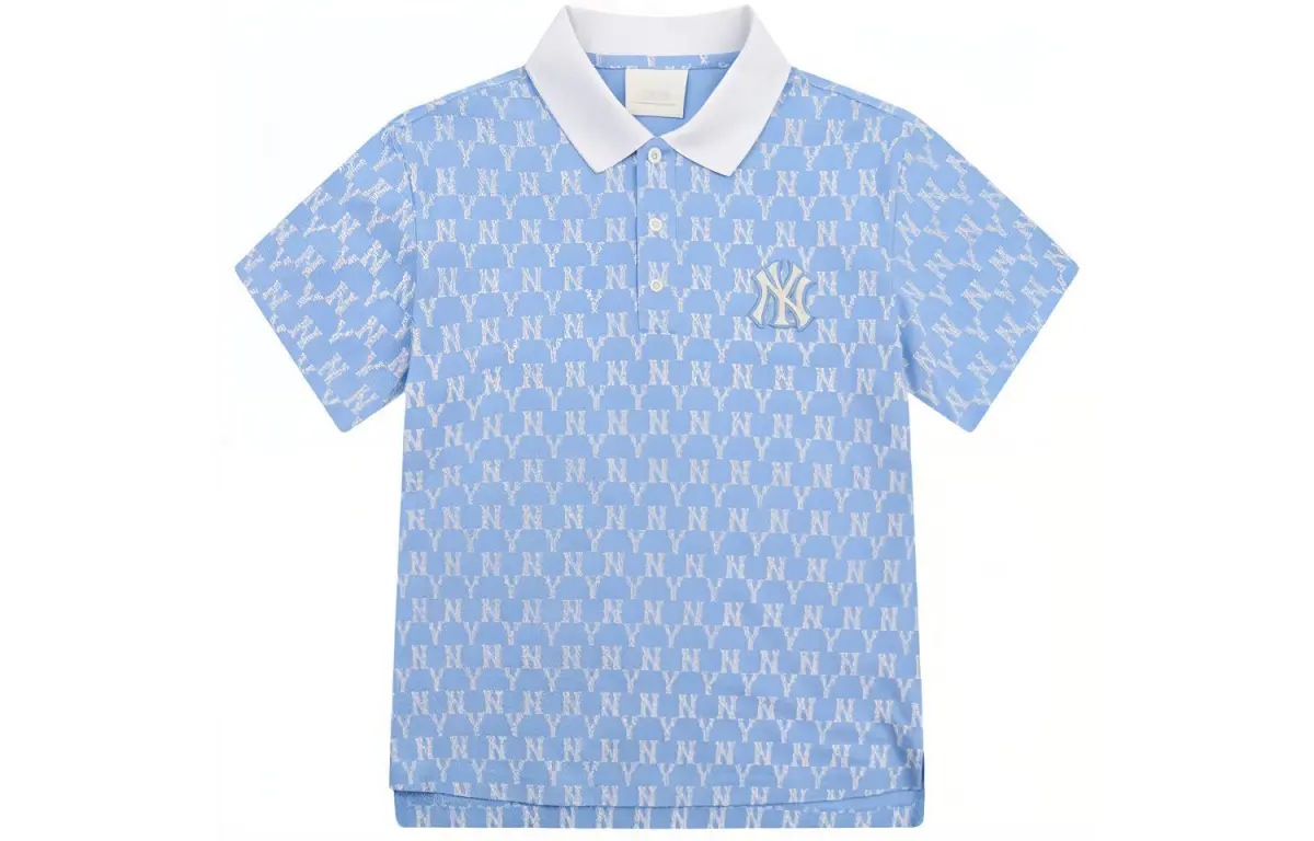 MLB Monogram Polo Shirt Women's Sky Blue