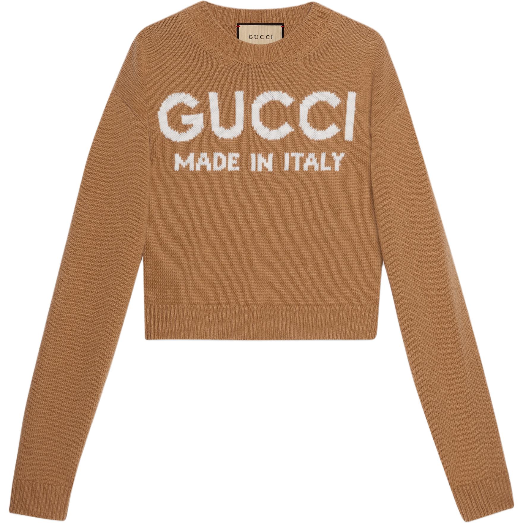 GUCCI Logo-intarsia Wool Jumper