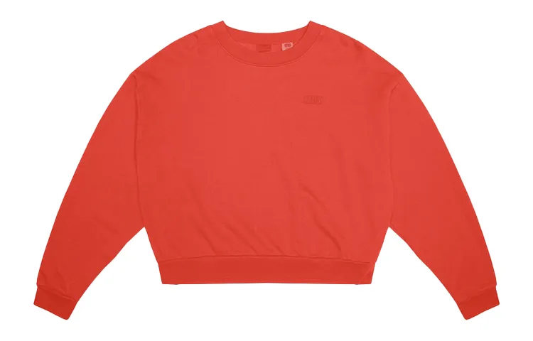Levi's Sweatshirts Women's Red Crew Neck Moderate Regular