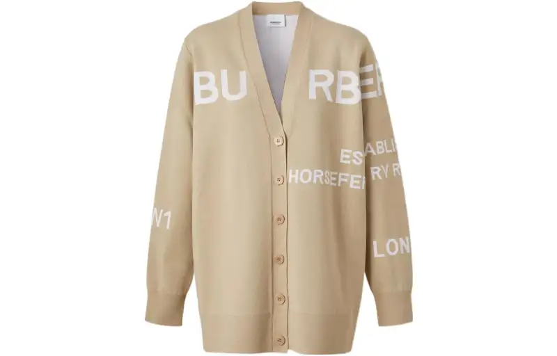 Burberry Knitwear Women's Camel V Neck Moderate Other