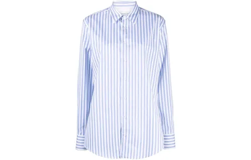 Maison Margiela Shirts Women's Blue Lapel Moderate Shirt