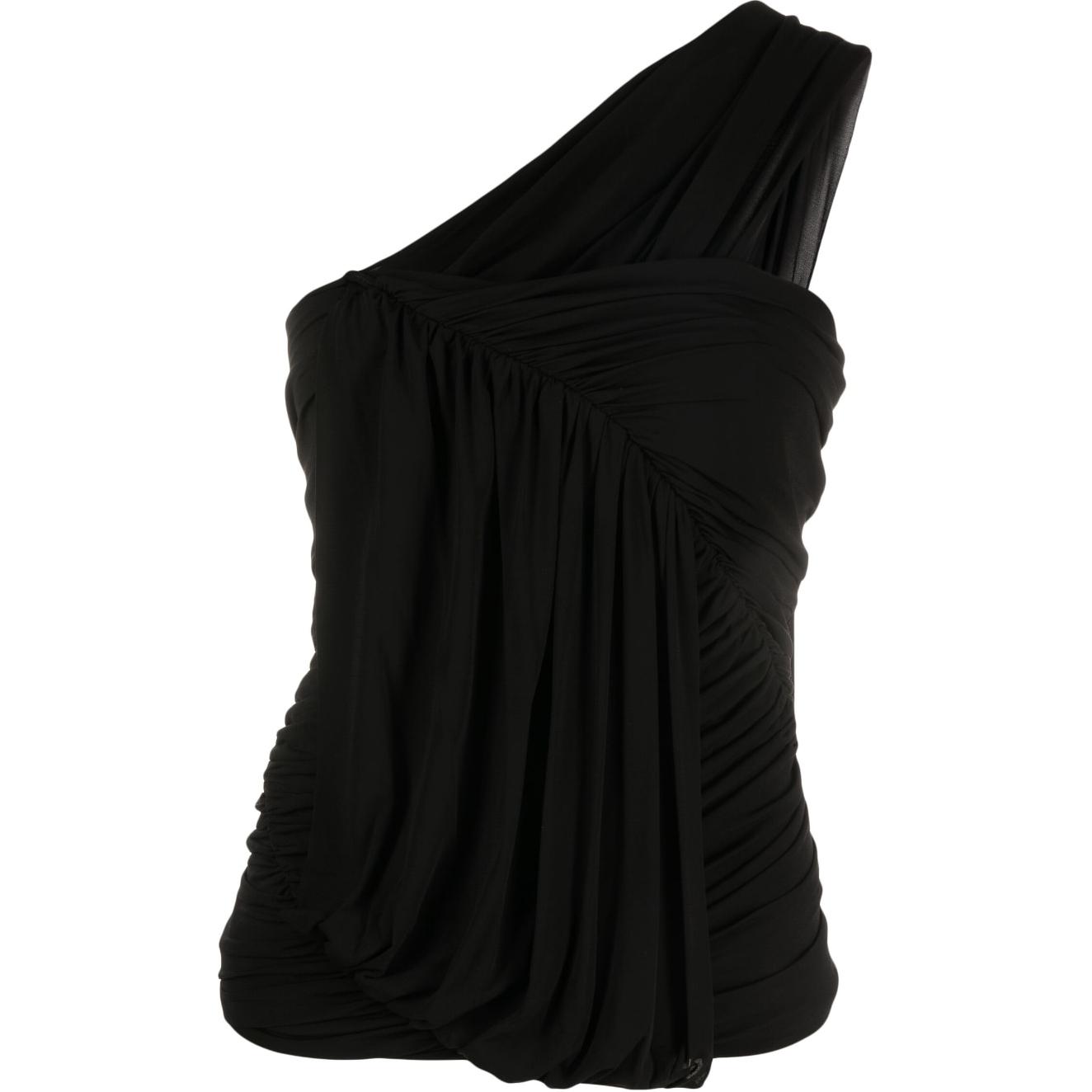 RICK OWENS Edfu Draped One Shoulder Sleeveless Blouse
