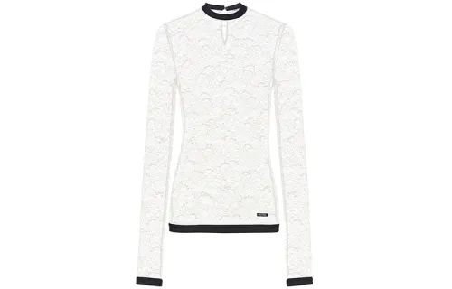 MIU MIU Shirts Women's White Crew Neck Moderate Other